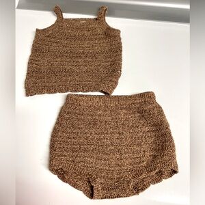 EUC Old Navy Brown Chestnut Knit Outfit 12-18m